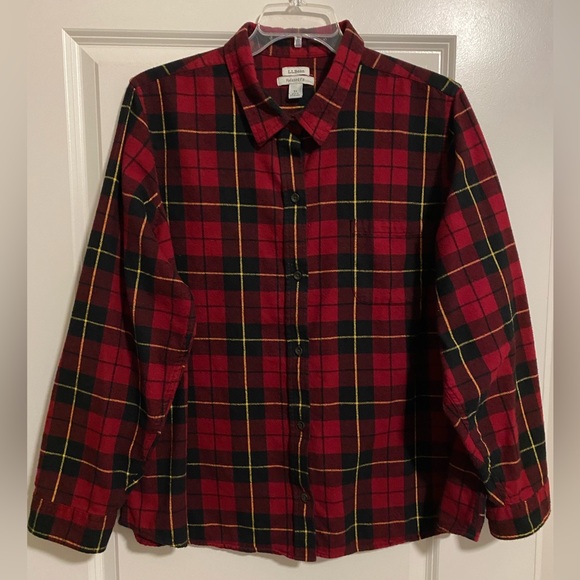LLBean Flannel Shirt - Picture 1 of 9